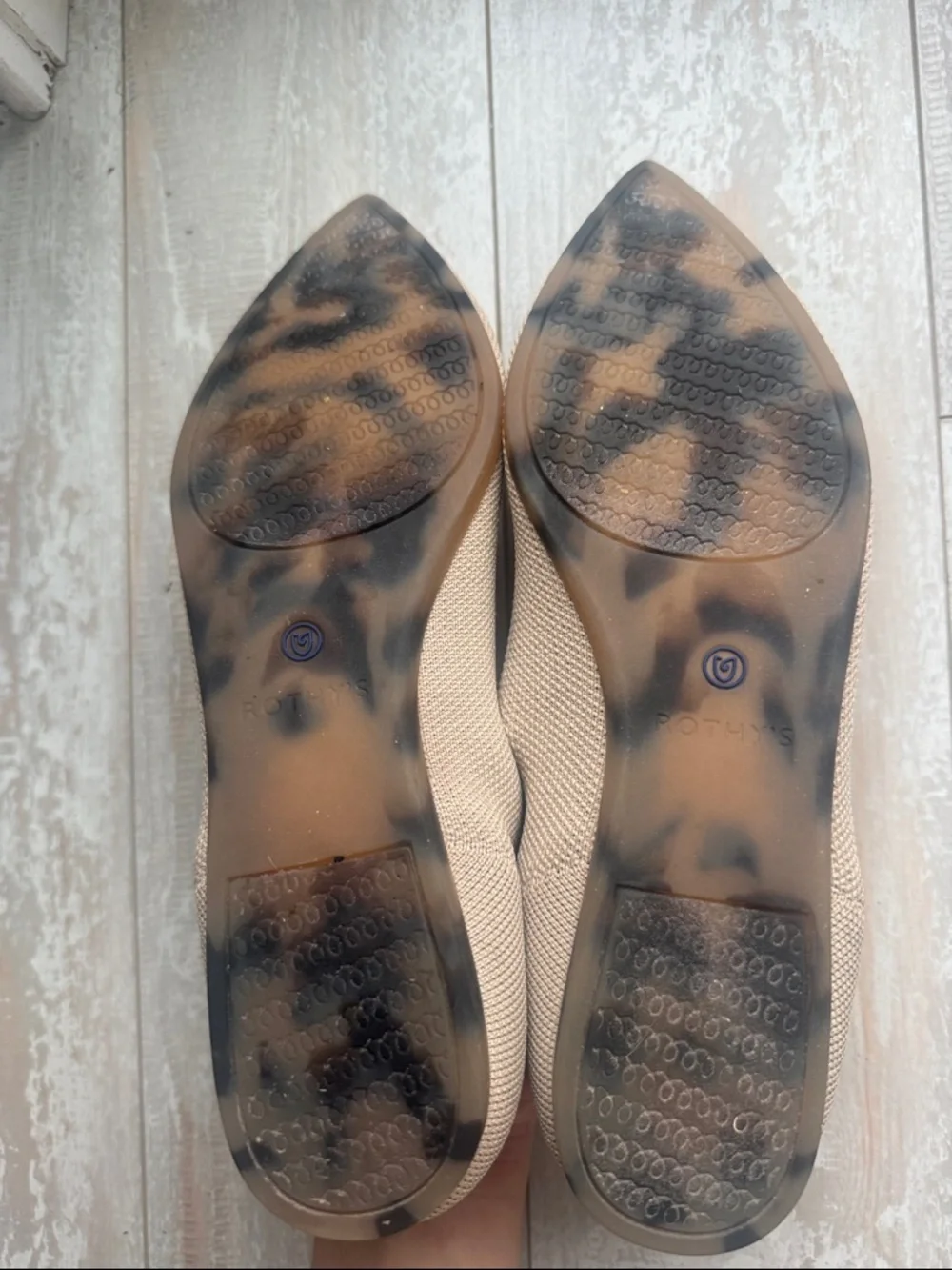 Rothy’s Pointed Toe Flat in‎ Ecru size 9
